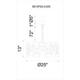 thumbnail image 3 of CWI Lighting Litani 4 Light Down Chandelier With Brown Finish, 3 of 4