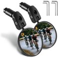 thumbnail image 4 of WUSUOWEI 1Pair Bike Mirrors,2.76Inch,Bike Bar Mirror,Glass Lens,Bike Rearview Mirror,Riding Rearview Mirror,Adjustable Rear View,Adajustable Angle Design for Scooters,Mountain,Road,Folding Bike, 4 of 8
