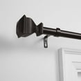 thumbnail image 2 of EXCLUSIVE HOME Napoleon 1" Curtain Rod and Finial Set, Matte Silver, Adjustable 84"-160", 2 of 9