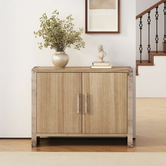 Nathan James Kova Natural Cane Rattan Doors Accent Cabinet with