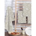 thumbnail image 2 of Yellow Paisley Kitchen Dish Towels for Drying Dishes Set of 2, Ethnic Vintage Floral Botanical Abstract Waffle Weave Microfiber Hand Tea Bathroom Towels Quick Dry & Absorbent Towel 15.7x23.6, 2 of 7