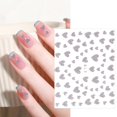 thumbnail image 2 of DHARMONAL Valentine's Day Nail Sticker Shining Nail Sticker Gold Silver Color Nail Rhinestone Gel Kids Nails Nail Wraps for Kids Solid Color Rose Charms for Nails Toe Nail Correction Patch, 2 of 9
