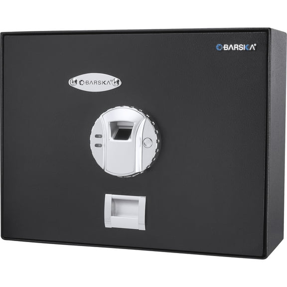 CoSoTower 0.23 Cu Ft Biometric Security Safe - Fingerprint & Key Entry Home Safe with Silent Mode, Stores 120 Users for Valuables Protection