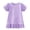 Purple, variant on Bxsruta Girls' Puffed Sleeves T-Shirt with Ruffle Hem, Soft Breathable Polyester for Party and Casual Wear