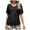 Black, variant on Women's Solid Color Hollow Out V Neck Pleated T Shirt Top Ladies Long Sleeve Shirts Casual Women T Shirt Large Shirt for Women Women Turtle Neck Long Sleeve Shirts Tech Pack Womens Hiking