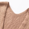 thumbnail image 7 of hoksml Women's Solid Color Fall Winter Knit Loose Fit Cape Shawl Cardigan Fashion Flowy Open Front Poncho Sweater Coat, 7 of 7
