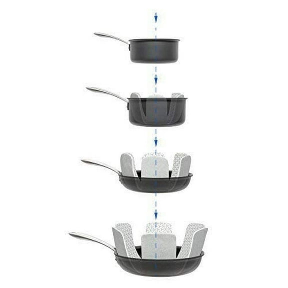 Pan and Pot Protectors - Set of 6 - Gray - 16 in. diameter. Perfect for Non St..