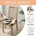 thumbnail image 2 of Black and Beige Modern Art Geometric Seat Covers for Dining Room Chairs Set Of 4,Stretch Printed Washable Chair Seat Cover with Elastic Ties and Button,Removable Waterproof Couch Cushion Covers, 2 of 6
