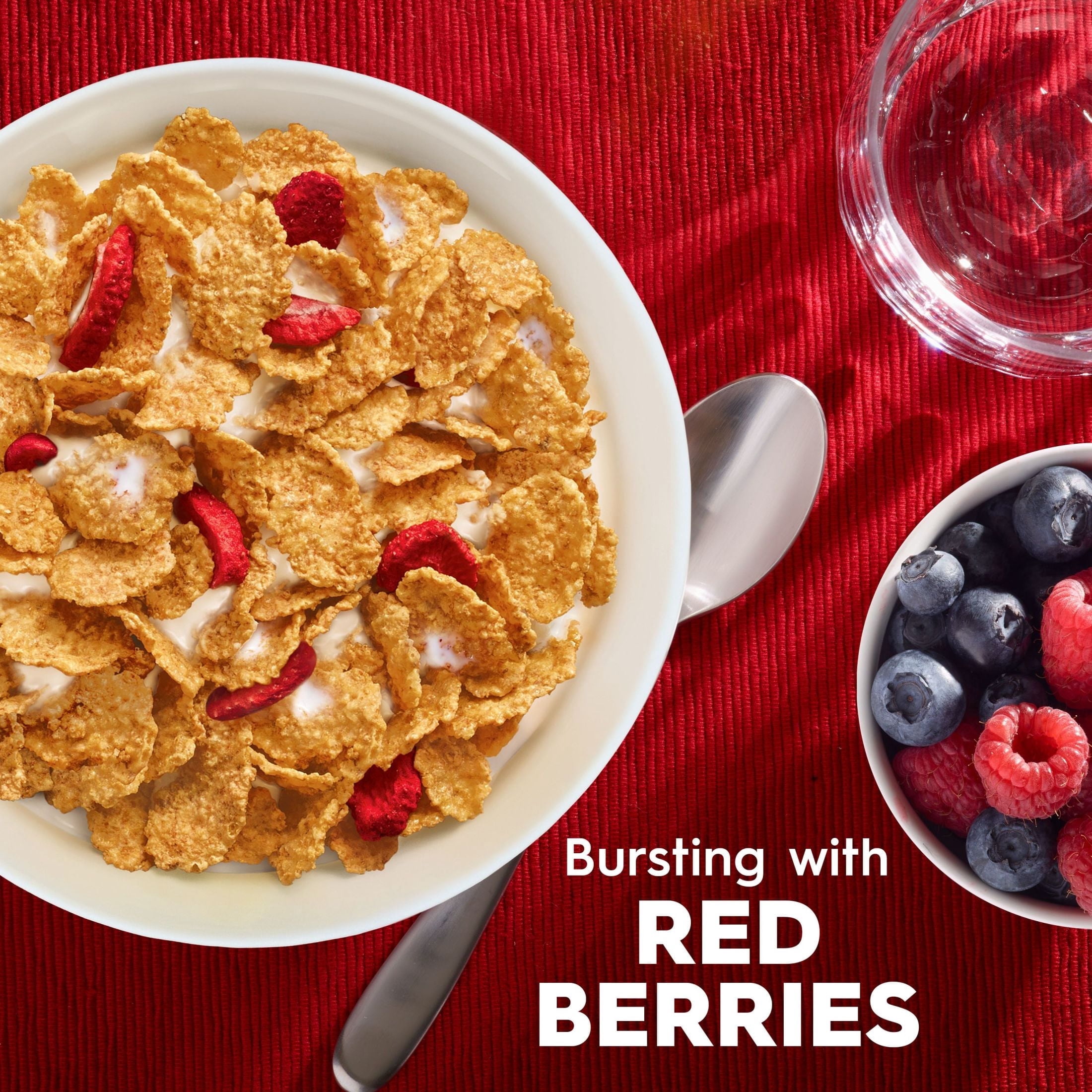 Kellogg's Special K Breakfast Cereal, Family Breakfast, Fiber Cereal, Red Berries, 11.7oz (Pack 4)
