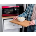 thumbnail image 4 of SpaceMaster Microwave Kitchen Cart with Hideaway Trashcan Holder, White, 4 of 5