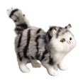thumbnail image 2 of simhoa Cute Miniature Simulation Cat Figures Birthday Gift Collection Decoration Small Gray, 2 of 8