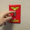 thumbnail image 3 of Wonder Woman Wonder Mom Logo Plastic Wall Decor Toggle Light Switch Plate Cover, 3 of 4
