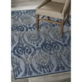 thumbnail image 2 of LR Home Reese 5' x 7', Blue/Gray Ikat Fade, Stain, and Moisture Resistant Indoor/Outdoor Area Rug, 2 of 7