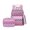Pink, variant on 3-Piece Ethnic Print Backpack Set, Large Capacity Lightweight Casual Rucksack with Load Reduction Design for Middle & High School Students