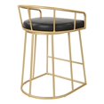 thumbnail image 3 of OSP Home Furnishings Luna 26" Counter Stool in Black Faux Leather, 3 of 7
