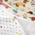 thumbnail image 4 of Homewish Kawaii Dachshund Animal Twin Duvet Cover,Daisy Floral Potted Cactus Twin Bedding,Cream,Polkadot Reversible,2 Pieces,1 Duvet Cover and 1 Pillowcase, 4 of 6