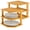 2-pack, variant on Plate Organizer for Cabinet - 3 Tier Bamboo Corner Cabinet Organizer Shelf for Plates Bowls Mugs Cups, Kitchen Cabinet Organizer, Cabinet Shelf Organizer, Countertop Rack, 10 x 10 x 9.5 Inch