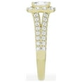 thumbnail image 6 of Unique Moments 1.50 ct Lab Grown Princess Halo Diamond Engagement Ring Split Shank 10k Yellow Gold, 6 of 7