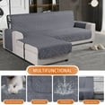 thumbnail image 3 of Timeles Waterproof Sectional Sofa Covers 1 Piece L Shaped Couch Slipcover Reversible Chaise Lounge Cover for Sectional Sofa Furniture Protector Cover for Kids Pets (Small, Dark Gray), 3 of 7