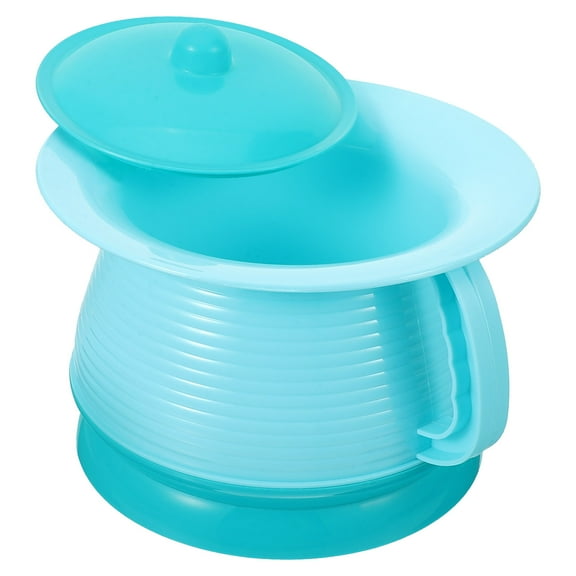 LOLIPPYY Portable Sky Chamber Pot with Handle and Lid, Ideal for Bedside Use and Easy Carrying