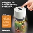 thumbnail image 4 of RoboSeal Rechargeable Mason Jar Vacuum Sealer Kit with 10 Lids - 1 Touch Operation, Food Preserver with Auto Stop, 4 of 11
