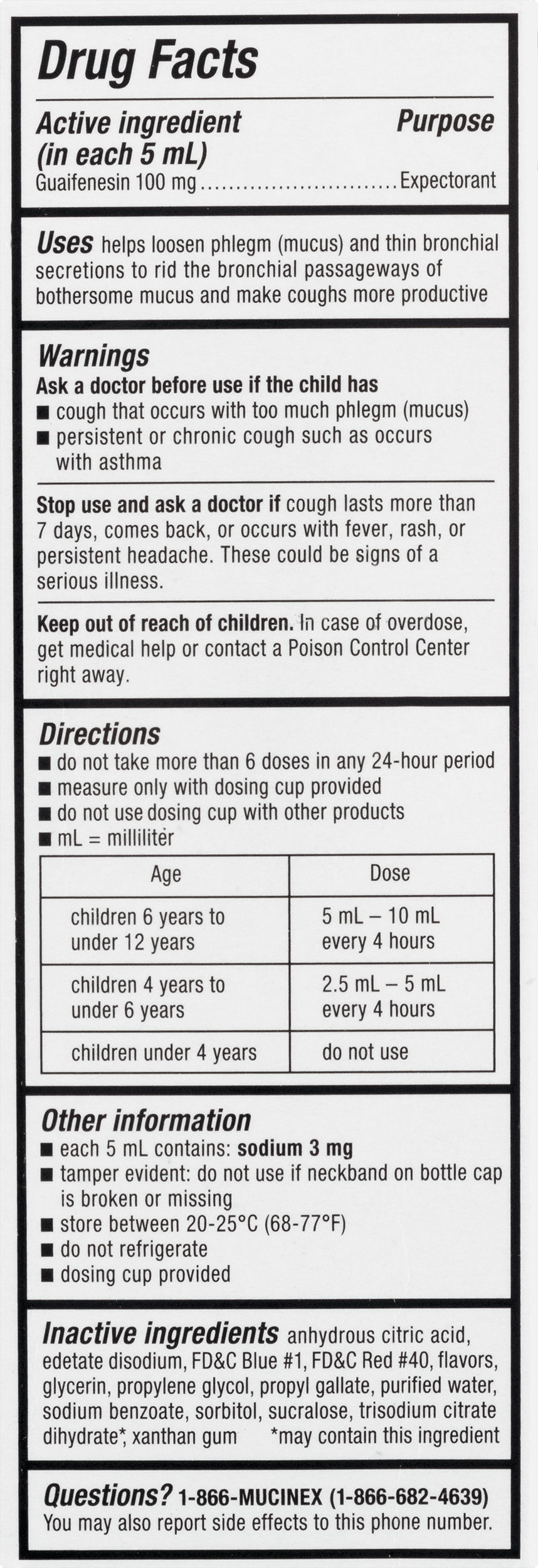 Children S Mucinex Dosage Chart