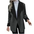 thumbnail image 2 of LOVZFMLL Jackets for Women's Loose Solid Color Lapel Double-sided Plush Thick Cardigan Jacket, 2 of 6