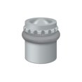 thumbnail image 3 of Deltana UFBP4505U26D Round Universal Floor Bumper Pattern Cap 1-5/8", Solid Brass in Brushed Chrome, 3 of 3