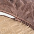 thumbnail image 3 of DII Border Cushion Quilted Brown Oval Small, 3 of 11