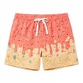 thumbnail image 4 of RTKFRFLM Kids Swim Shorts with Compression Liner Ice Cream Print Boys Girls Athletic Beach Trunks Bathing Suits, 4 of 4
