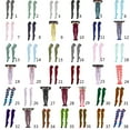 thumbnail image 5 of Thigh High Socks for Women Striped Print Elastic Long Over The Knee Stockings for Daily or Anime Cosplay Party Costume, 5 of 9