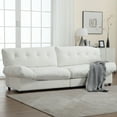 thumbnail image 2 of [VIDEO provided][New] Cloud Style Sofa, Teddy Velvet Fabric, Comfy Padded Cloud Couch for Living Room, Apartment, 2 of 7