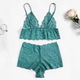 thumbnail image 4 of Camisola de encaje para mujer con conjunto de pijama de lencería corta Ropa interior de 2 piezas Ropa de dormir Fridja  nalpqowj10774, 4 of 5