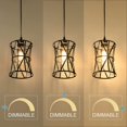 thumbnail image 4 of Farmhouse Pendant Lighting, Outdoor Swag Lamp with Plug in Cord and On/Off Dimmer Switch, Hanging Light Fixture with Clear Glass Lampshade for Dining Room Bedroom Foyer Hallway Kitchen Island, 4 of 7