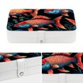 thumbnail image 4 of Fish Earring Organizer Jewelry Box Necklace Organizer PU Leather with Removable Compartment Portable, 4 of 6
