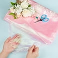 thumbnail image 3 of 4,3 yardas de tela de gasa rosa, tela de organza, encaje, tela de organza iridiscente, cinta mágica brillante, 3 of 9