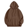 thumbnail image 4 of Fiaer Women Hoodies Long Sleeve Animal Letter Printed Drawstring Loose Fit Fall Hooded Sweatshirts with Pocket Brown S, 4 of 5