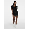 thumbnail image 3 of Joyspun Women's Dreamy Soft Collection Notch Collar Top and Shorts Pajama Set, 2-Piece, Sizes XS-3X, 3 of 7