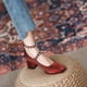 thumbnail image 2 of Zapatos de tacón alto para mujer, moda de otoño 2023, zapatos de tacón grueso Mary Jane versátiles de estilo coreano para mujer, zapatos de fiesta con hebilla de perlas36 Gao Jinjia LED, 2 of 2