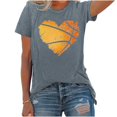 thumbnail image 5 of DDAPJ pyju Basketball Heart T Shirt for Women Funny Cute Graphic Tees Summer Short Sleeve Crewneck Tee Tops Basketball Mom Life Game Day T-Shirt Gray XXXL, 5 of 6