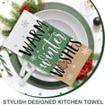 thumbnail image 6 of Hello Winter Kitchen Dish Towels Set of 2, Warm Winter Wishes Wooden House Pine Tree Hand Towels Drying Baking Cooking Cloth, Christmas Holiday Seasonal Farmhouse Home Kitchen Decor 18x26 Inch, 6 of 6