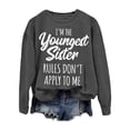 thumbnail image 4 of XINXIAOO Women Sweatshirts Long Sleeve Sweatshirt Womens Pullover Dark Gray Sweatshirts Fall Clothes Women Trendy Womens Clothes, 4 of 5