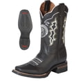 thumbnail image 2 of Men's Genuine Leather Embroidered Design Rodeo Cowboy Boots 'El General' 51114, 2 of 7