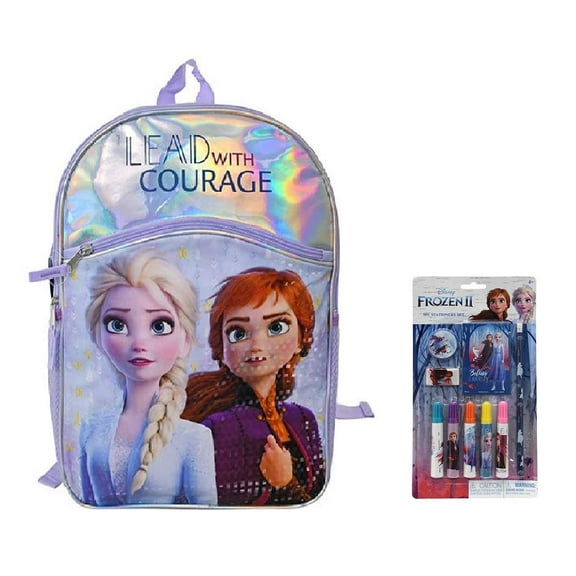Frozen 2 16" Backpack with Foil Panel Plus Stationery Set