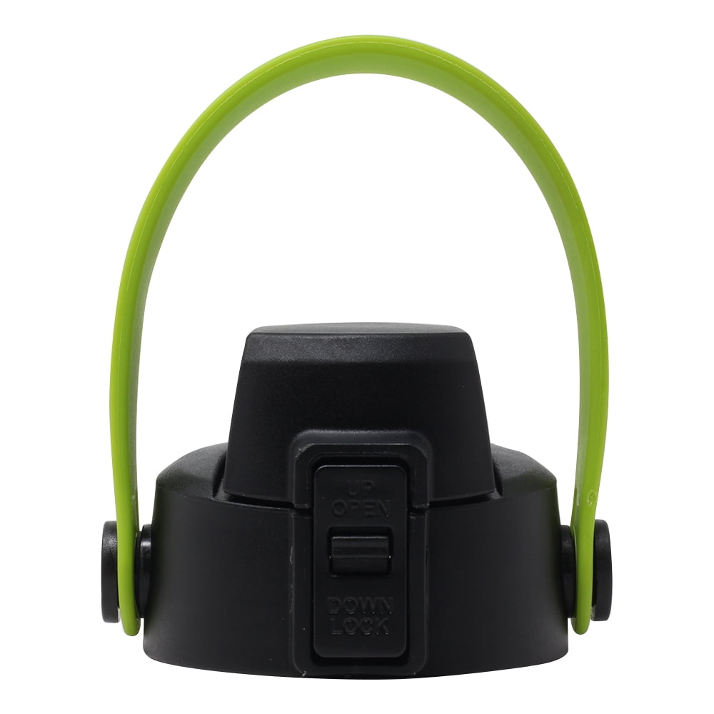 New Redesigned Aquatix 32 ounce FlipTop Bottle Cap with Removable GREEN Strap Handle