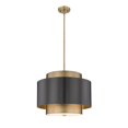 thumbnail image 4 of Z-Lite 739P24 Harlech 3 Light 25" Wide Drum Chandelier - Bronze / Rubbed Brass, 4 of 7