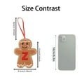 thumbnail image 6 of Christmas Decorations, 4.33Inch Felt A to Z Letter Gingerbread Man Initial Christmas Ornaments for Tree, Assorted Gingerbread Figurines Ornaments, Christmas Tree Hanging Decorations, B, 6 of 7