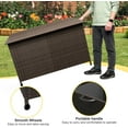 thumbnail image 5 of 185 Gallon Outdoor Storage Box with Wheels - Large Wicker Rattan Deck Box for Patio Cushions, Garden Tools, Pool Floats & Pillows, All-Weather Patio Furniture Storage, Brown, 5 of 8