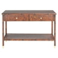 thumbnail image 4 of SAFAVIEH Tudor Dark Brown/Gold Wood Console Table with Drawer (42 in. W x 15.8 in. D x 29 in. H), 4 of 14