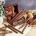 thumbnail image 5 of 20Pcs Walnut Dowel Rods 5.9 Inch Long Walnut Wood Sticks 0.4 Inch Unfinished Round Sticks Wooden Carving Blocks Wooden Sticks for Building Model Material DIY Craft Supplies - Coconut Brown for making, 5 of 9